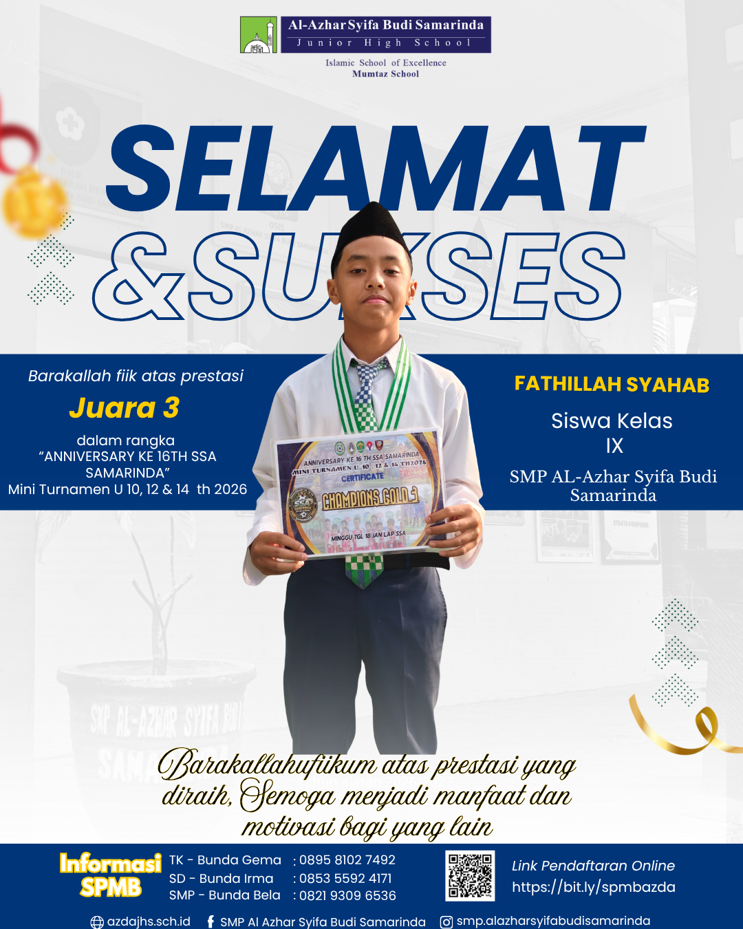 JUARA 3 - SSA MINI TURNAMEN U 10, 12 & 14