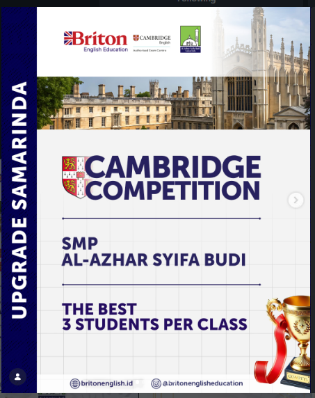 Cambridge Competition SMP Al Azhar Syifa Budi Samarinda